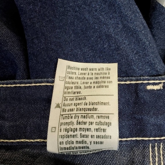 Carhartt Loose Original Fit Straight Leg Work Dungaree Men 38X36 Blue B13DST NWT - Picture 8 of 9